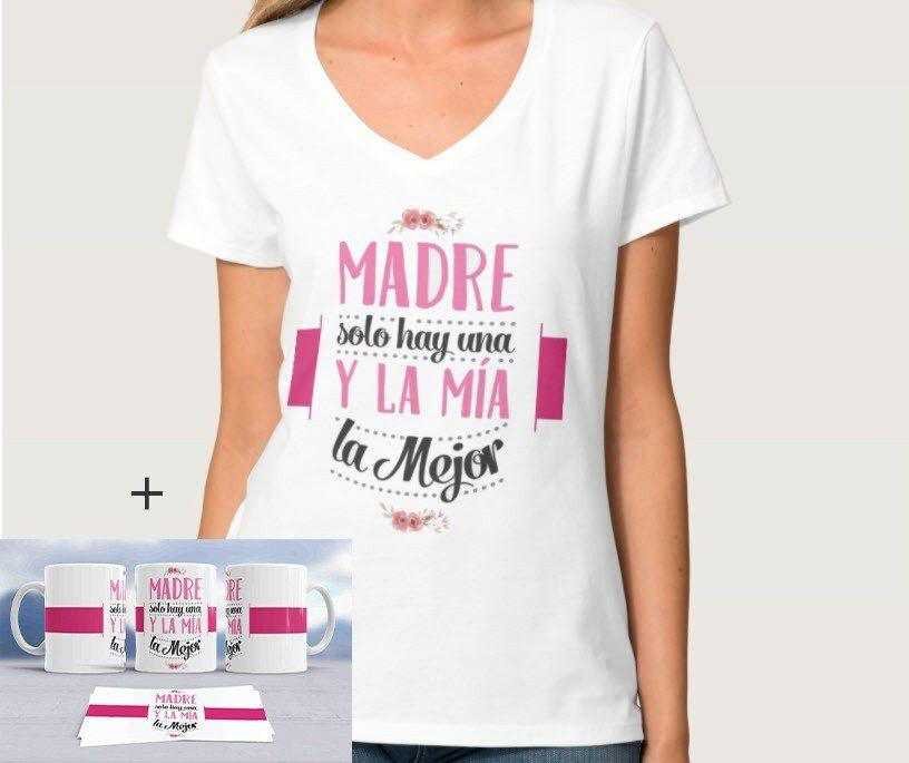 Camisa con diseño más una taza personalizada editable