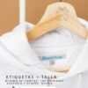 Etiqueta de tela para ropa+ talla no destiñe