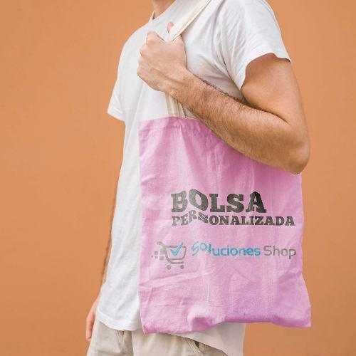 Bolsa De Tela De Colores Personalizada/Tamaño 40cm/ Recicla y cuida el ambiente/ Multiuso