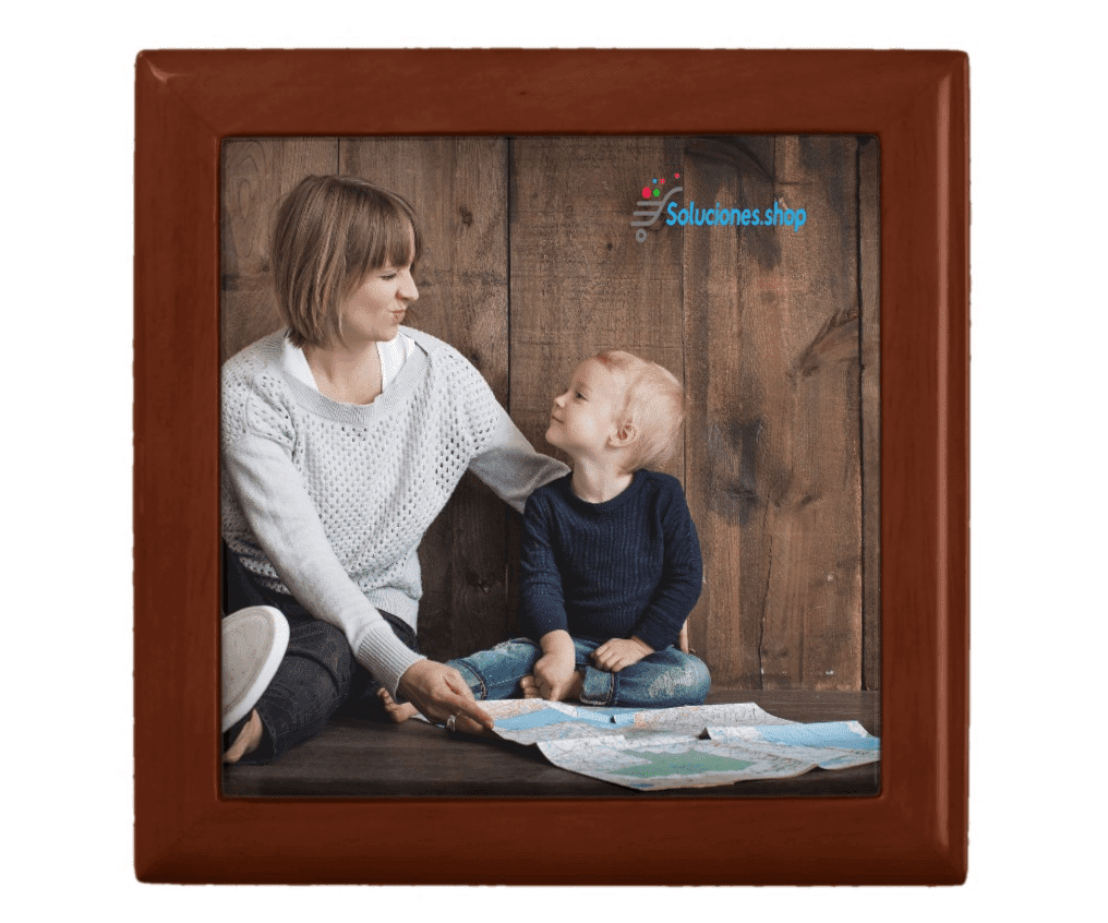 Azulejo con Marco personalizado 10cm x 10cm