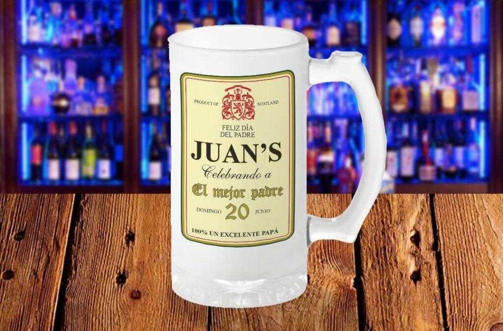 Jarra cervecera con diseño de Marca de bebidas| Con mensaje personalizado
