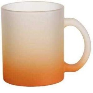 Taza vidrio con color glaseado