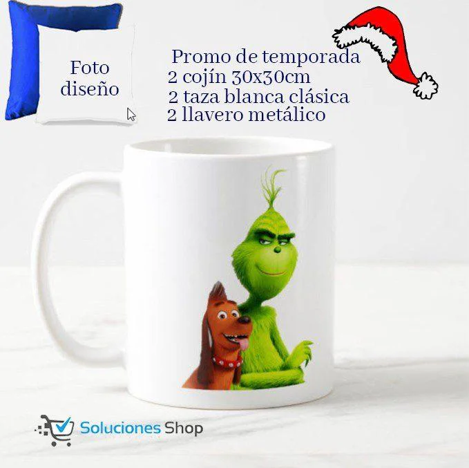 Combo #2 | 2 Cojines, 2 llaveros, 2 Tazas personalizadas