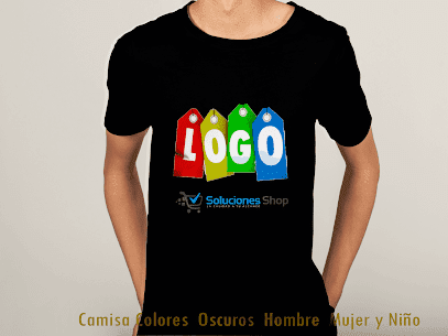 Camisa colores oscuros con diseño full color