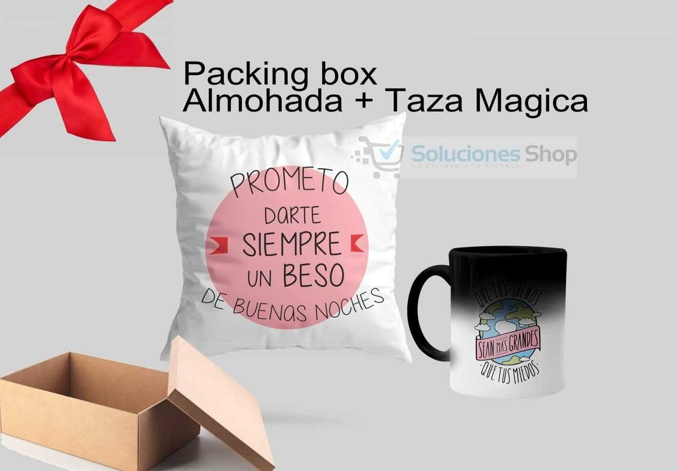 Packing box | Almohada y taza mágica en caja de regalo