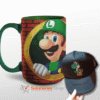 Taza de 15oz y Gorra Negra | Con el diseño de Mario Bros