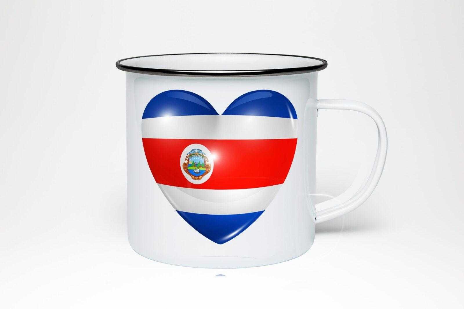 Taza tipica enamel de 12oz personalizable con caja
