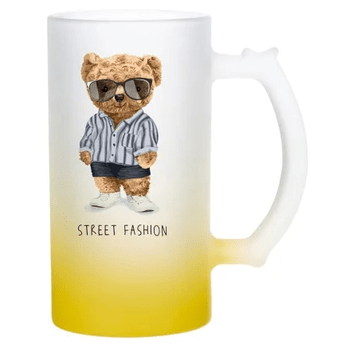 JARRA CERVECERA COLOR AMARILLO LIMON