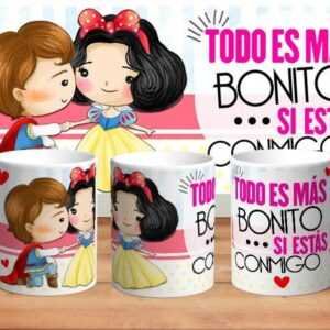 Diseños exclusivos TAZAS PRINCESAS