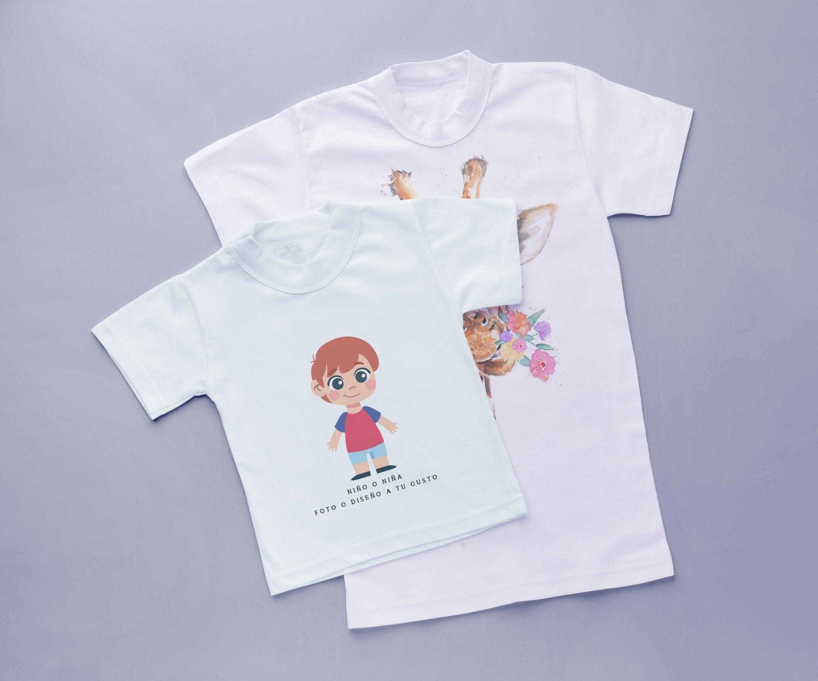 Oferta 2 Camisas con foto / Para adulto y para niño o niña