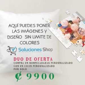 Rompecabezas personalizado + Cojín de 30x30cm