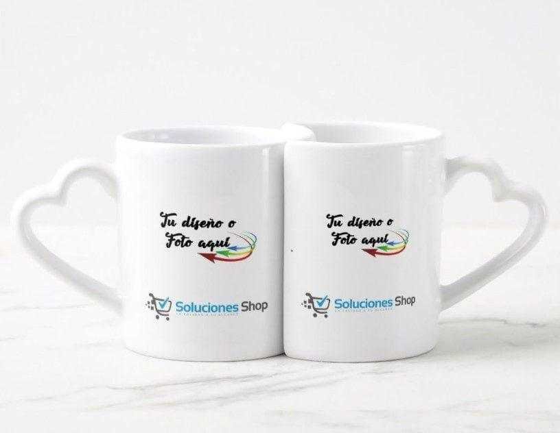 Pareja de corazón/ Juego de tazas con forma de corazón