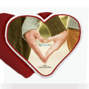 Cojín full impresión/ Cojín forma corazón Personalizado