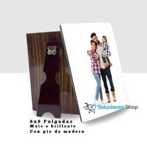 Retablo + fotografía y ampliación Bastidor con Pie (6x8)