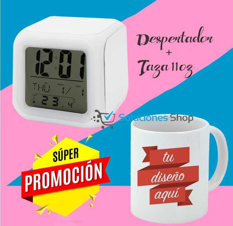 Superoferta | Reloj despertador personalizado +Taza personalizada | Ofertas CR