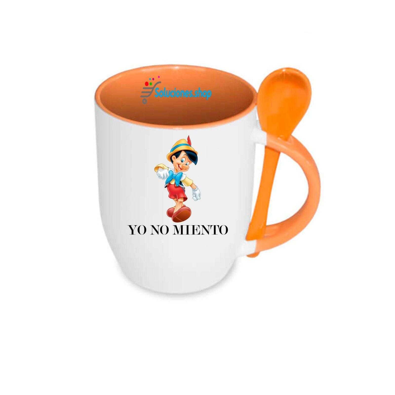 Taza Cuchara Naranja Personalizada