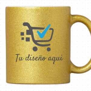 Taza Escarchada color dorado/ Taza de 11oz escarchada/ Tecnica de sublimacion/ Articulo personalizado