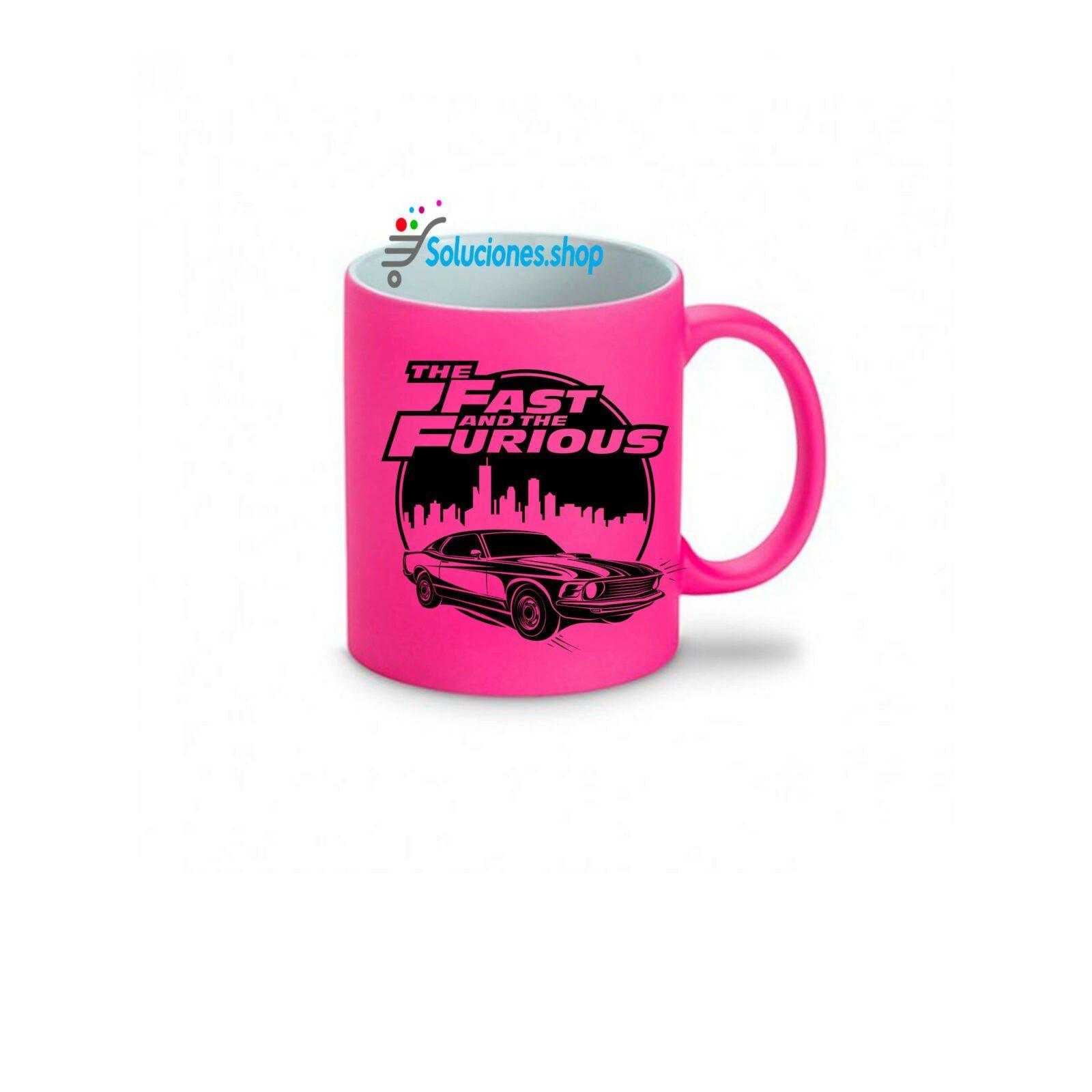 Taza Neón Fucsia Personalizada de alta calidad