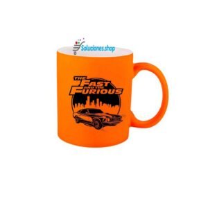 Taza Neón Naranja Personalizada
