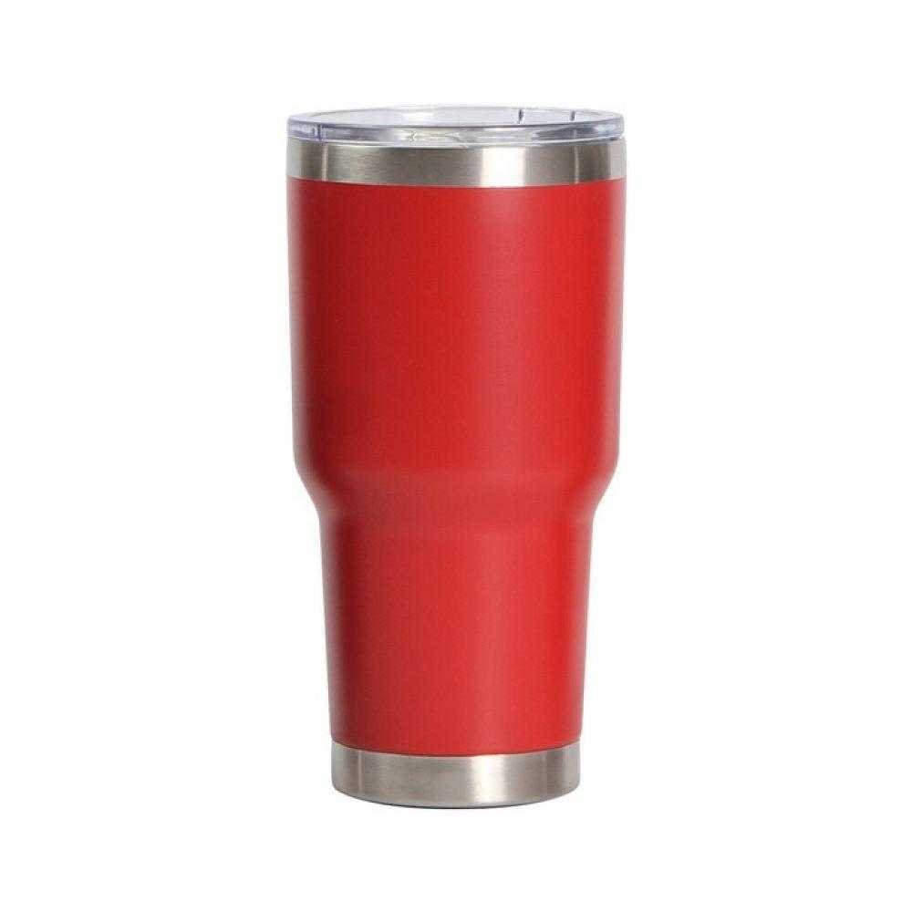 Tumblr térmico de 30oz Rojo mate Grabado Láser