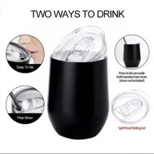 Vaso Vino 12oz Acero inoxidable Grabado Láser (1)