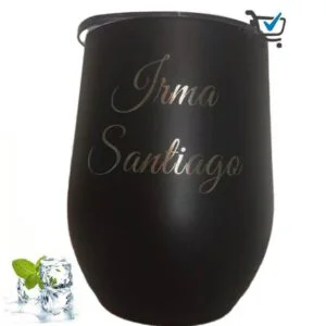 Vaso Vino 12oz Acero inoxidable Grabado Láser