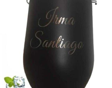 Vaso Vino 12oz Acero inoxidable Grabado Láser