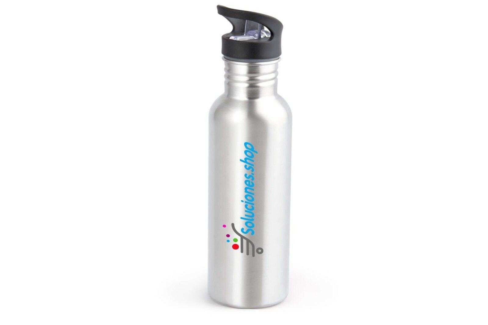 Botella acero inoxidable Personalizada 750ml blanco o plateada