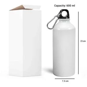 Set de botellas 600 ml personalizada para agua de aluminio