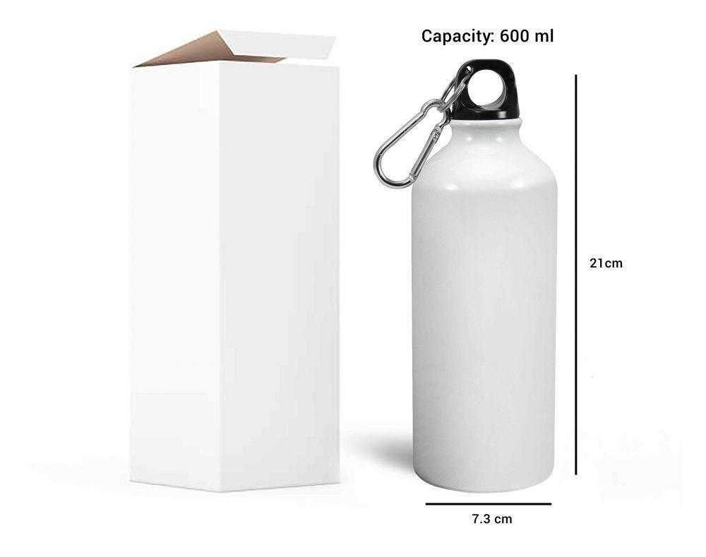 Set de botellas 600 ml personalizada para agua de aluminio