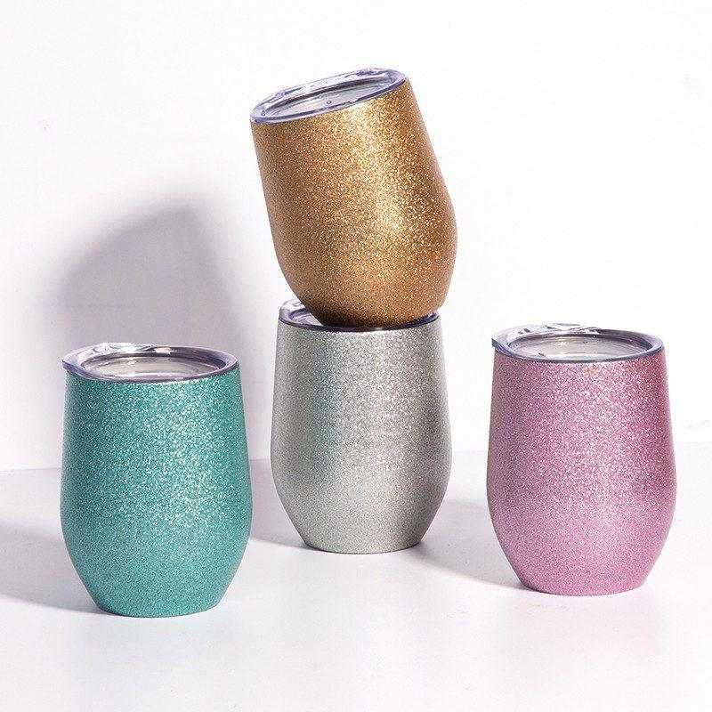 COPA COCTAIL GLITTER PLATA DE ACERO INOXIDABLE