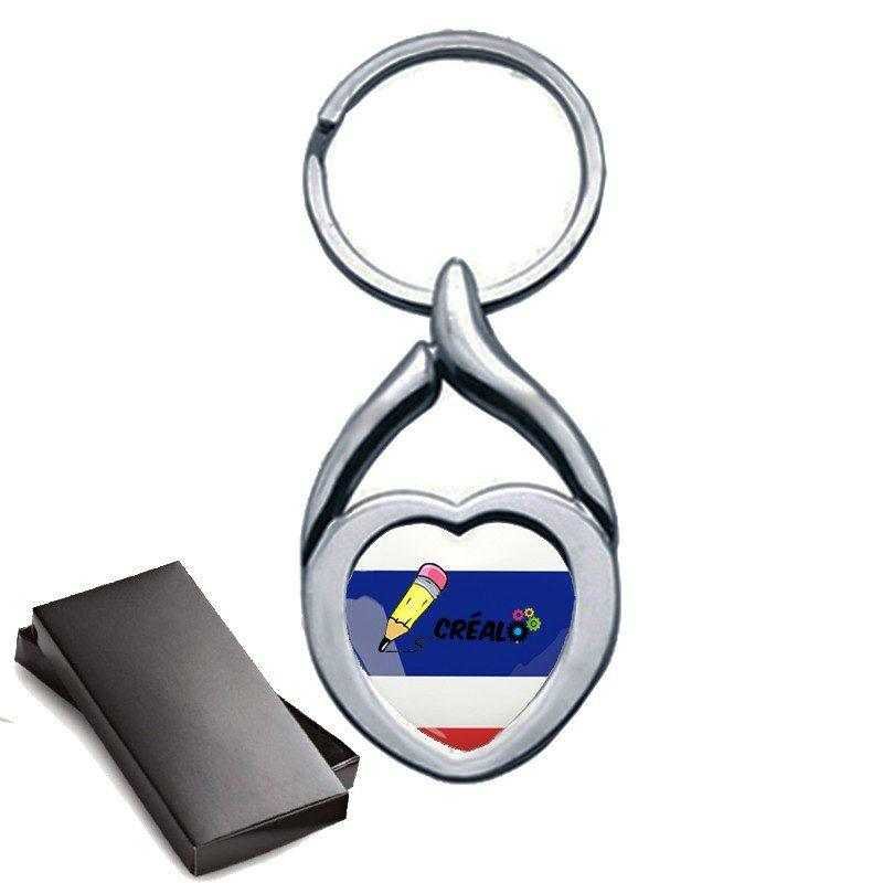 Llavero metálico forma corazón / Créalo tu mismo