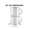 Set de tazas con base metálica│Articulo Personalizado