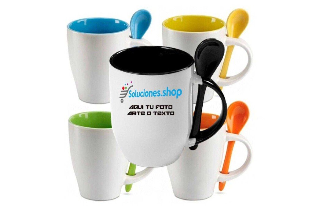 Taza con cuchara│Articulo Personalizado