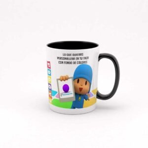 Taza de fondo de colores para personalizar