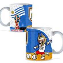 Taza personalizada / Mundial con borde y asa de color