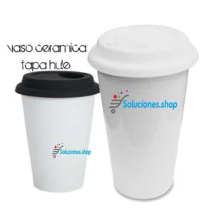 Vaso Cerámica con tapa hule │Articulo personalizado