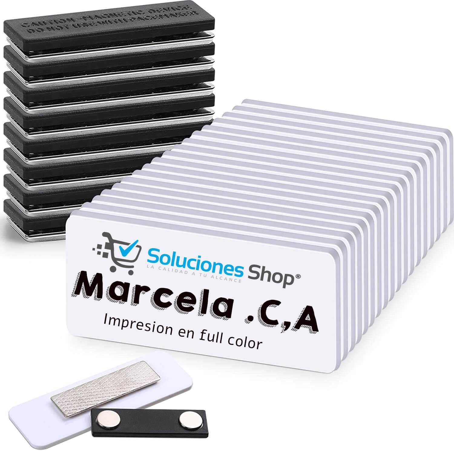 Gafete MDF Rectangular Pin ID Para empresas u organizaciones