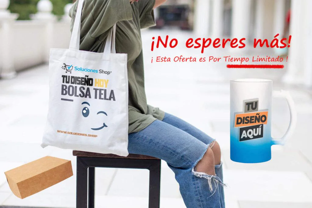 Bolsa de tela reutilizable más Jarra cervecera personalizada