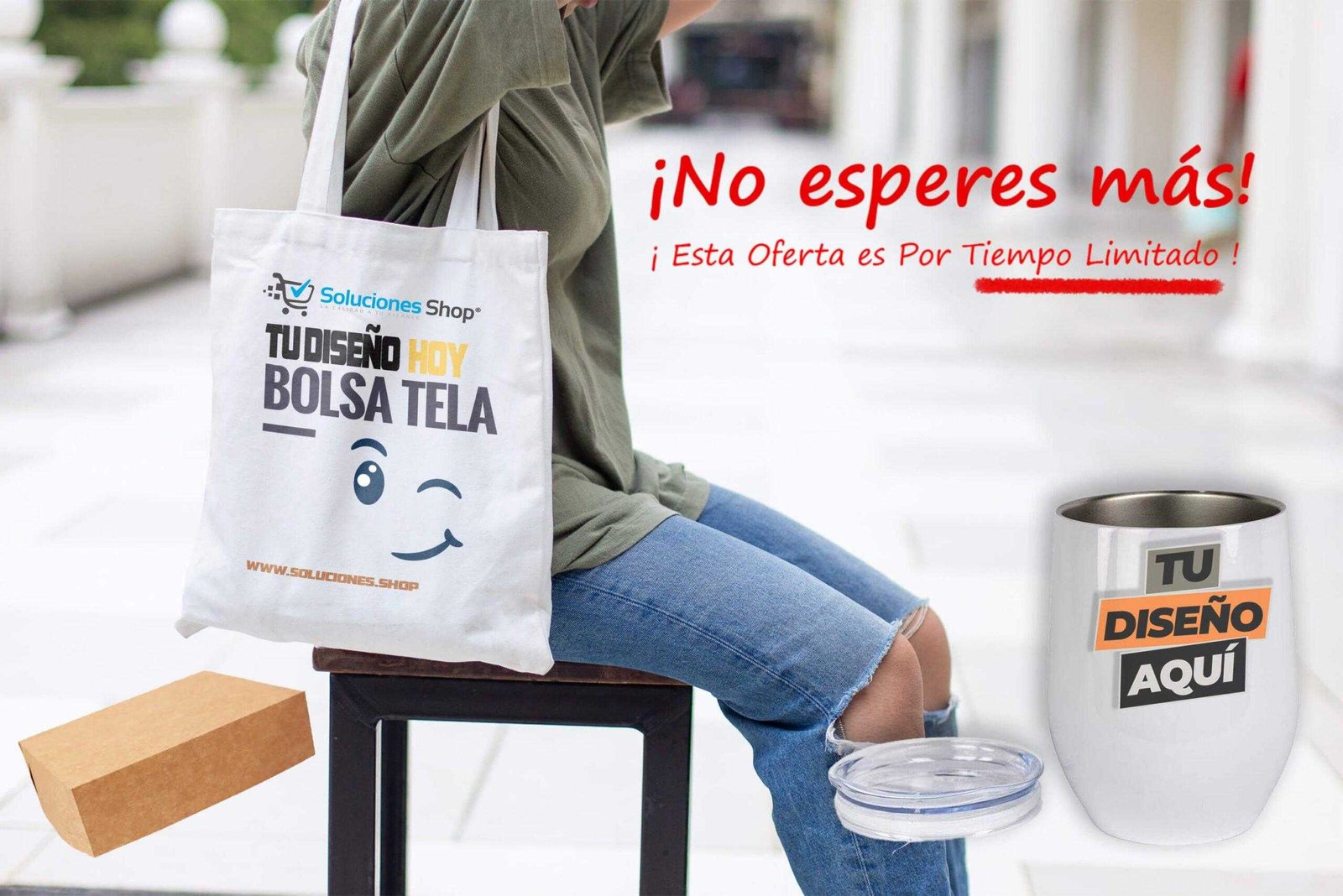 Bolsa reutilizable de tela más vaso vino acero personalizado