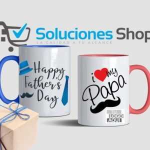 Tazas con fondo de color personalizadas al gusto.