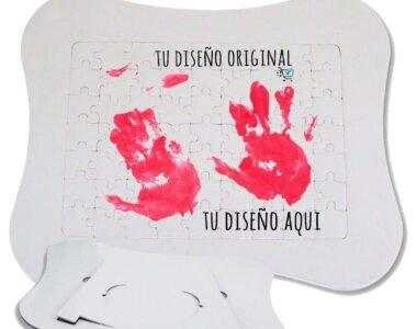 Rompecabezas Porta Retrato Hueso con tu diseño impreso