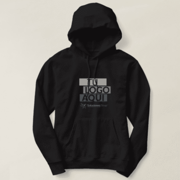 Sudadera personalizada con capucha negro