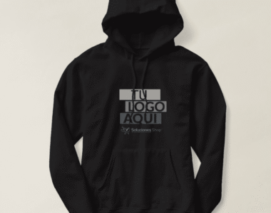 Sudadera personalizada con capucha negro
