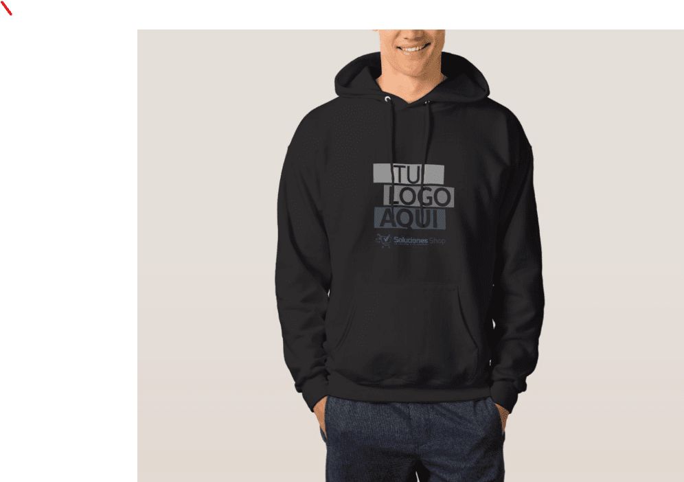 Sudadera personalizada con capucha negro