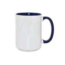 Taza con fondo de color sublimada de 15oz