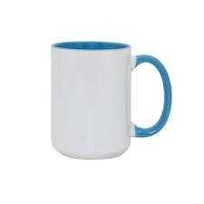 Taza con fondo de color sublimada de 15oz