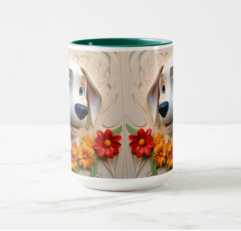 Tazas con diseño efecto 3D Perrito (1) Tazas con diseño efecto 3D Perrito