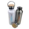 Botella termo con tapa de bambú 600ml