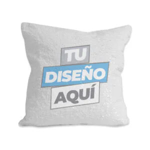 Cojín Cuadrado Lentejuelas (Blanco)